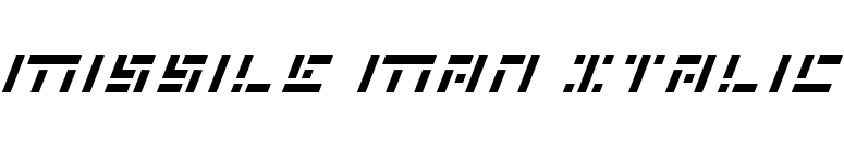 Missile Man Italic font preview