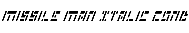Missile Man Italic Cond font preview