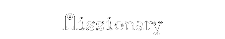 Missionary font preview