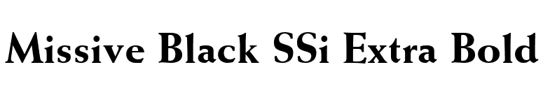 Missive Black SSi Extra Bold font preview