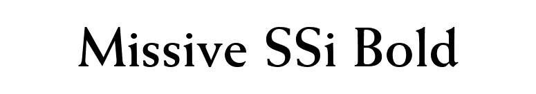 Missive SSi Bold font preview