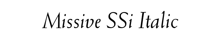 Missive SSi Italic font preview