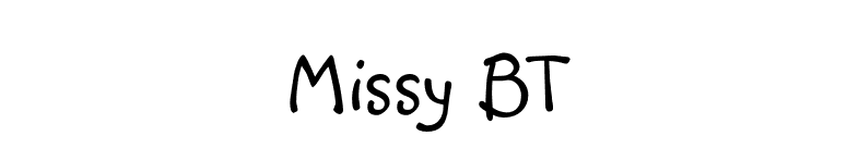 Missy BT font preview