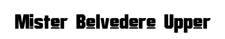 Mister Belvedere Upper font preview
