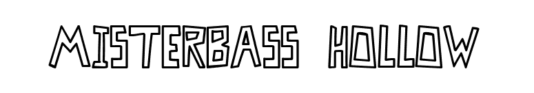 MisterBass hollow font preview