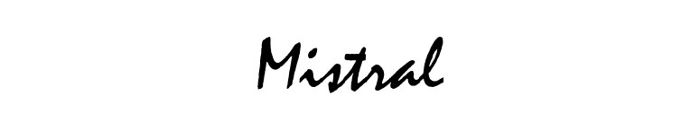 Mistral font preview