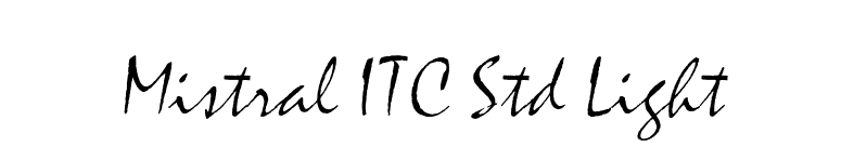 Mistral ITC Std Light font preview