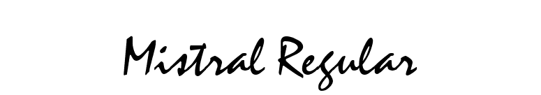 Mistral Regular font preview