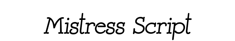 Mistress Script font preview