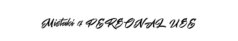 Mistuki 4 PERSONAL USE font preview