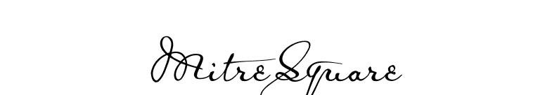 MitreSquare font preview