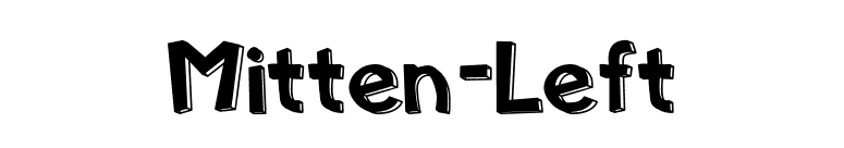 Mitten-Left font preview