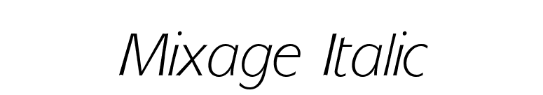 Mixage Italic font preview
