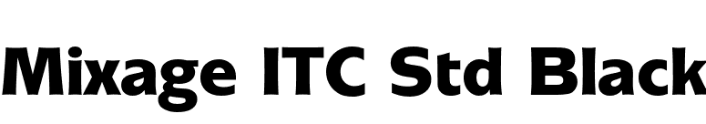 Mixage ITC Std Black font preview
