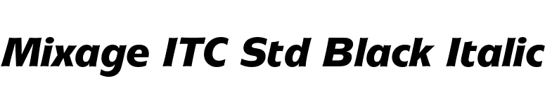 Mixage ITC Std Black Italic font preview