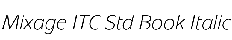Mixage ITC Std Book Italic font preview