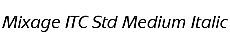 Mixage ITC Std Medium Italic font preview