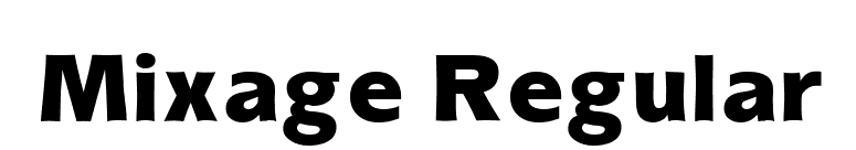 Mixage Regular font preview