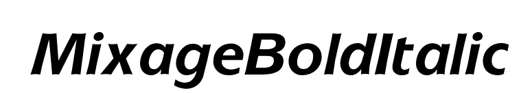 MixageBoldItalic font preview