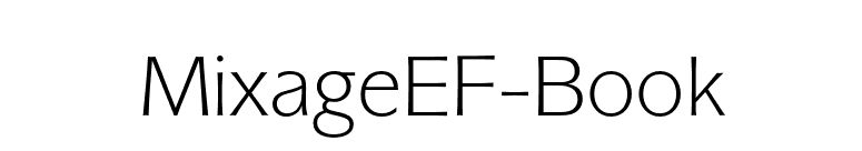 MixageEF-Book font preview