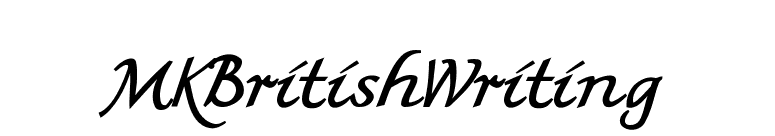MKBritishWriting font preview