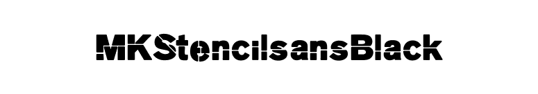 MKStencilsansBlack font preview