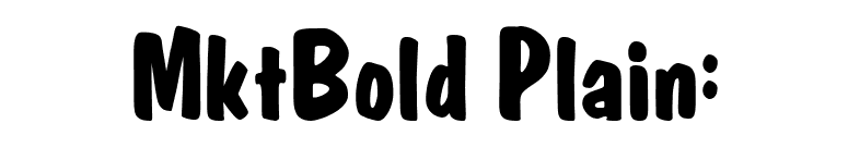 MktBold Plain: font preview