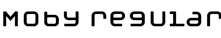 Moby regular font preview