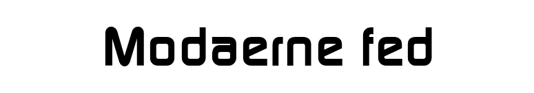 Modaerne fed font preview