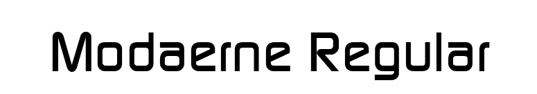 Modaerne Regular font preview