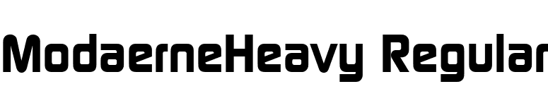 ModaerneHeavy Regular font preview