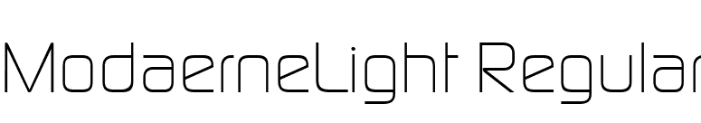 ModaerneLight Regular font preview