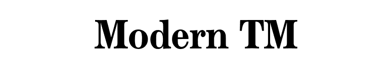 Modern TM font preview