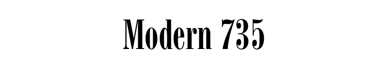 Modern 735 font preview