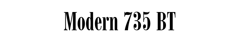 Modern 735 BT font preview