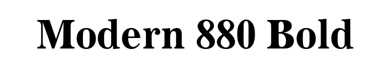 Modern 880 Bold font preview
