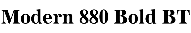 Modern 880 Bold BT font preview