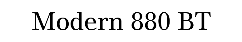 Modern 880 BT font preview