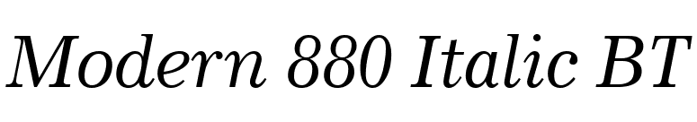 Modern 880 Italic BT font preview