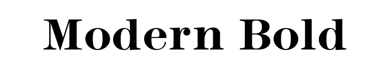Modern Bold font preview