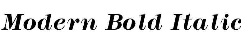 Modern Bold Italic font preview