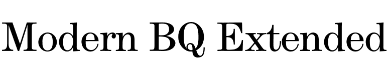 Modern BQ Extended font preview
