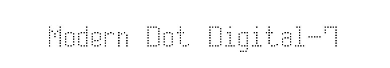 Modern Dot Digital-7 font preview