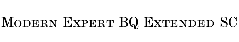 Modern Expert BQ Extended SC font preview