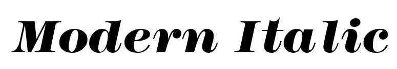 Modern Italic font preview