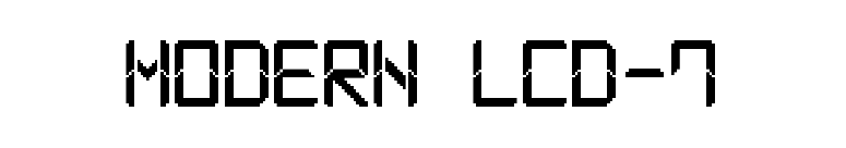 Modern LCD-7 font preview