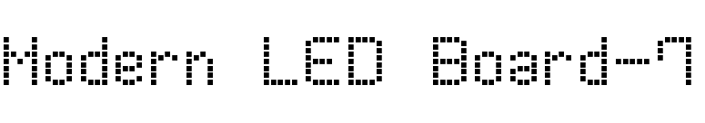 Modern LED Board-7 font preview