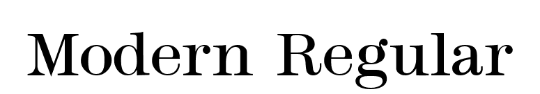 Modern Regular font preview