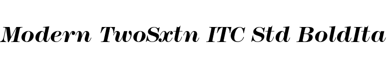 Modern TwoSxtn ITC Std BoldIta font preview
