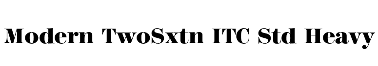 Modern TwoSxtn ITC Std Heavy font preview